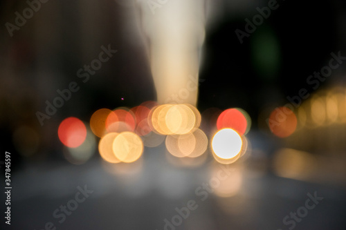 Cuadros en Lienzo New York Stadt unscharfe Straßenlichter