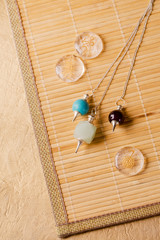 Pendulums for working in a reiki stream