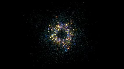 Aufkleber - Abstract Line Elements Speed Of Light Concept Explosion  Illustration. Starburst Dynamic Rays Sparkling With Deep Energy Texture Background.