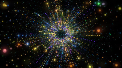Aufkleber - Abstract Line Elements Speed Of Light Concept Explosion  Illustration. Starburst Dynamic Rays Sparkling With Deep Energy Texture Background.