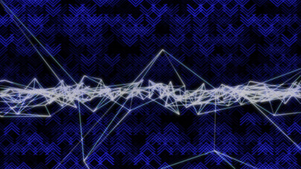 Aufkleber - arrow pixel particles geometric style technology illustration background.