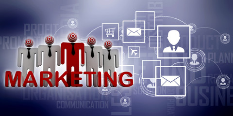 Poster - 3d rendering business leadership 
