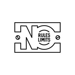 Wall Mural - No rules no limits t-shirt slogan typography. Vector illustration.