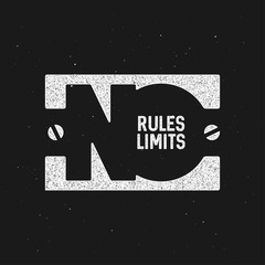 Wall Mural - No rules no limits t-shirt grunge typography. Vector illustration.
