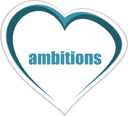 Poster - Security concept. word ambitions