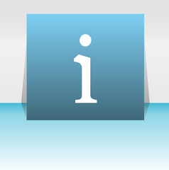 Poster - Info logo icon design template elements. Information speech bubble sign icon . Letter I web button sybmol design
