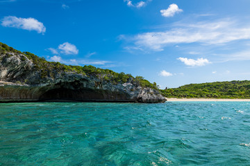 Amazing tropical island in Great Exuma (Bahamas).