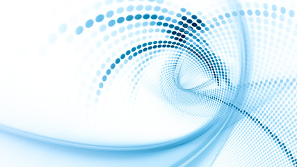 Aufkleber - Abstract light background. Digital art fractal graphics. Composition of glowing lines and mosaic halftone effects. 3d illustration.
