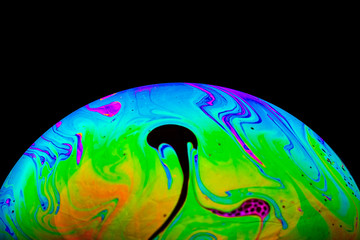 soap bubble macro photography