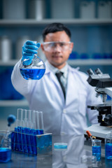 Wall Mural - medical science technology research in chemical laboratory, professional scientist working for exper
