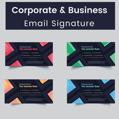 Wall Mural - Professional Personal Corporate Business email signature Template layout design 