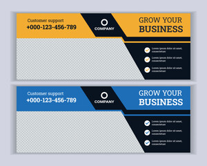 corporate business sale web banner template. horizontal advertising web banner template. business fa