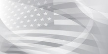 USA Independence Day Abstract Background With Elements Of The American Flag In Gray Colors