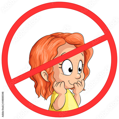 Falsches Verhalten Nicht Ins Gesicht Fassen Vektor Illustration Stock Vector Adobe Stock