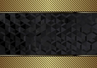 Wall Mural - golden and black geometric background 