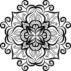 Poster - Mandalas for coloring book.Decorative round ornaments.Unusual flower shape.Oriental vector. Creative mandala design.Flower Mandalas.