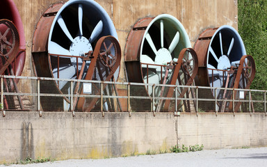 Abandoned industrial old factory area landschaftpark Duisburg nord high quality background prints