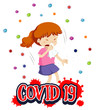 © blueringmedia - Poster design for coronavirus theme with girl coughing