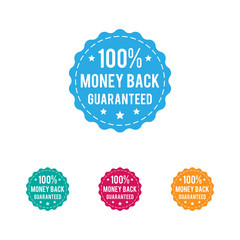 Wall Mural - 100% Money Back Guaranteed Label Design Vector Template