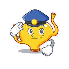 Wall Mural - Police officer mascot design of bladder wearing a hat