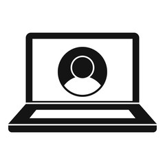 Poster - Laptop login icon. Simple illustration of laptop login vector icon for web design isolated on white background