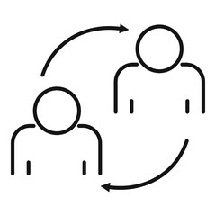 Poster - people communication icon. outline people communication vector icon for web design isolated on white
