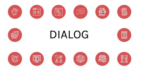 Canvas Print - Set of dialog icons