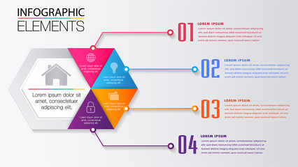Leinwandbilder - modern text box template, banner Infographics