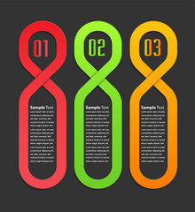 Leinwandbilder - modern text box template, banner Infographics