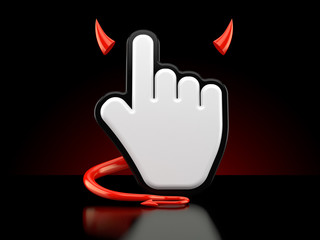 Poster - Cursor with devil horns and tail