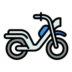 Poster - Motorbike icon. Outline motorbike vector icon for web design isolated on white background