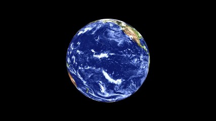 Wall Mural - Realistic sunrise and sunset on planet Earth on a black background. Models Globe can be used in space, the universe, galaxy and other scientific projects. Realistic animation planet Earth. looping.