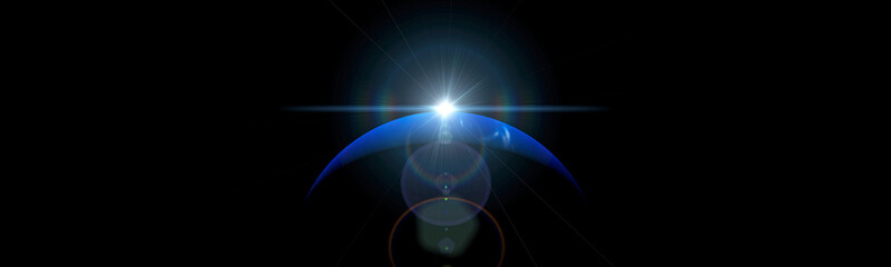 Wall Mural - sunrise over neptune planet