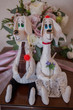 plush toys bride and groom with rings