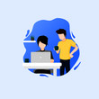 © Aidul - teamwork freelancer flat vector