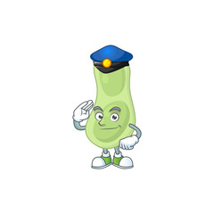 Poster - A dedicated Police officer of staphylococcus pneumoniae mascot design style