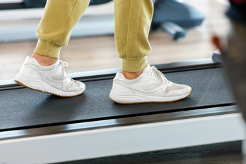 Man exercising on a treadmill