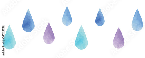 梅雨 雨 雫 水彩風 横並び イラスト Buy This Stock Vector And Explore Similar Vectors At Adobe Stock Adobe Stock