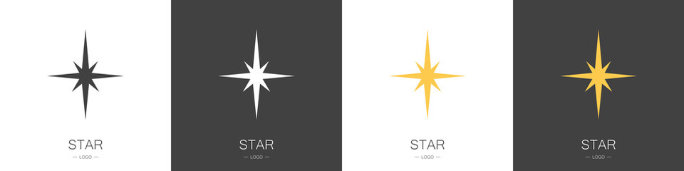 Wall Mural - Set of logos stars. Collection. Modern style. Vector illustration