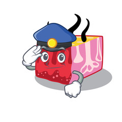 Poster - Police officer mascot design of skin wearing a hat