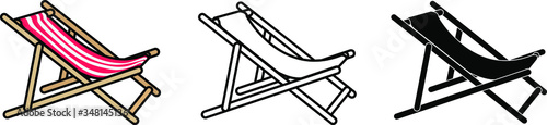 Fotomural beach chair icon , vector illustration