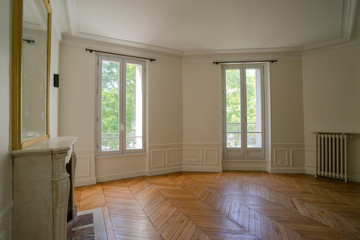 empty room with wooden floor