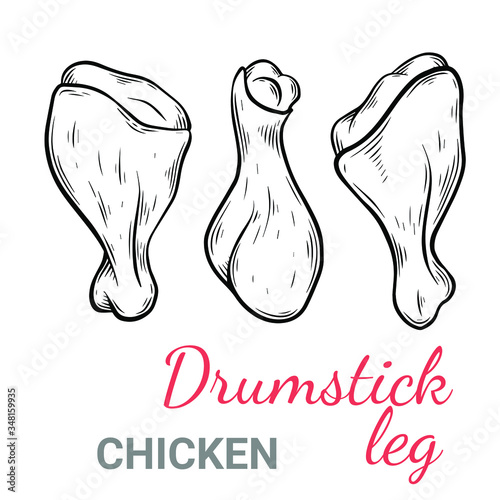Vector Sketch Illustration Of Chicken Drumstick Legs Farming Product Drawing Engraved Style Ink Poultry Natural Business Object For Menu Label Recipe Product Packaging Buy This Stock Vector And Explore Similar Vectors