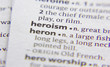Heroism word or phrase in a dictionary.