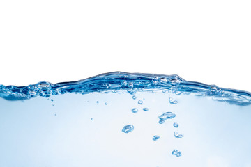  Blue water wave and bubbles. clean drinking water