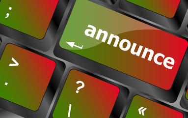 Poster - Keyboard with enter button, announce word on it
