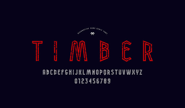 Outline sans serif stick font
