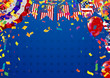 © Sompong - United States celebrations holiday background with colorful balloons
