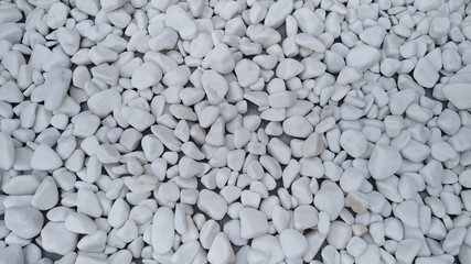 White stones for landscaping, white round stone, pebbles