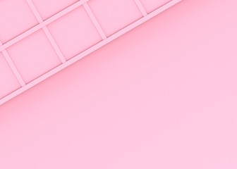 Poster - 3d rendering. sweet soft pink square pattern design wall background.